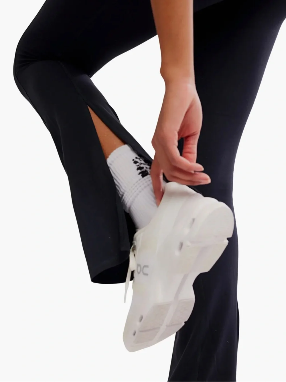 Free People Black High-Waist Flare Leggings
